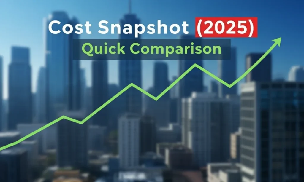 Cost snapshot (2025) quick comparison table